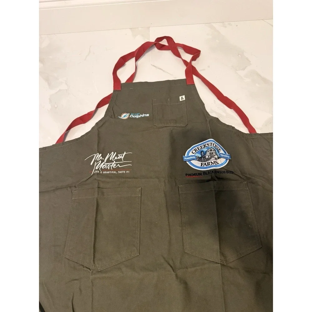 Hedley & Bennett Cross back Chef's Apron Professional Apron - Green/Red